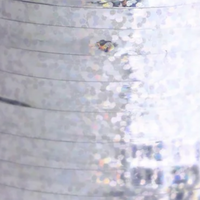 Hilo curly 100 metros plata holografico