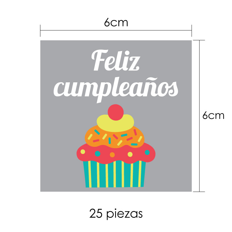 Tarjeta de cumpleaños cupcake