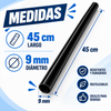 VARA POPOTE NEGRO de 45cm paquete con 50