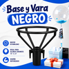 50 Porta Globo Negro para burbuja vara de 45cm largo
