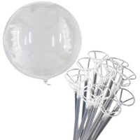 50 burbuja 24" BOBO PVC con Porta Globo de 45cm