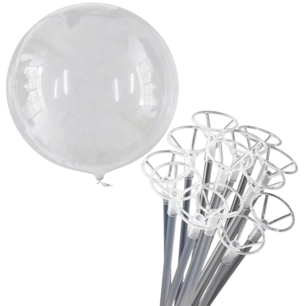 50 burbuja 24" BOBO PVC con Porta Globo de 45cm