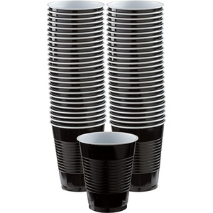 50 vasos shot 2oz negro/rojo