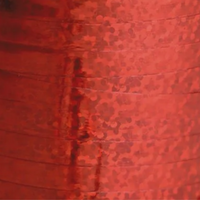 Hilo curly 100 metros rojo holografico
