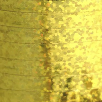 Hilo curly 100 metros dorado holografico