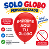 Impresión de globo 2 Cara 1 Tinta