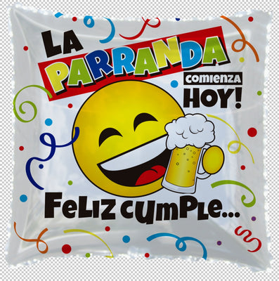 18D-0014 Globo metálico de cumpleaños