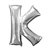 14S-K Globo de letra K color plata