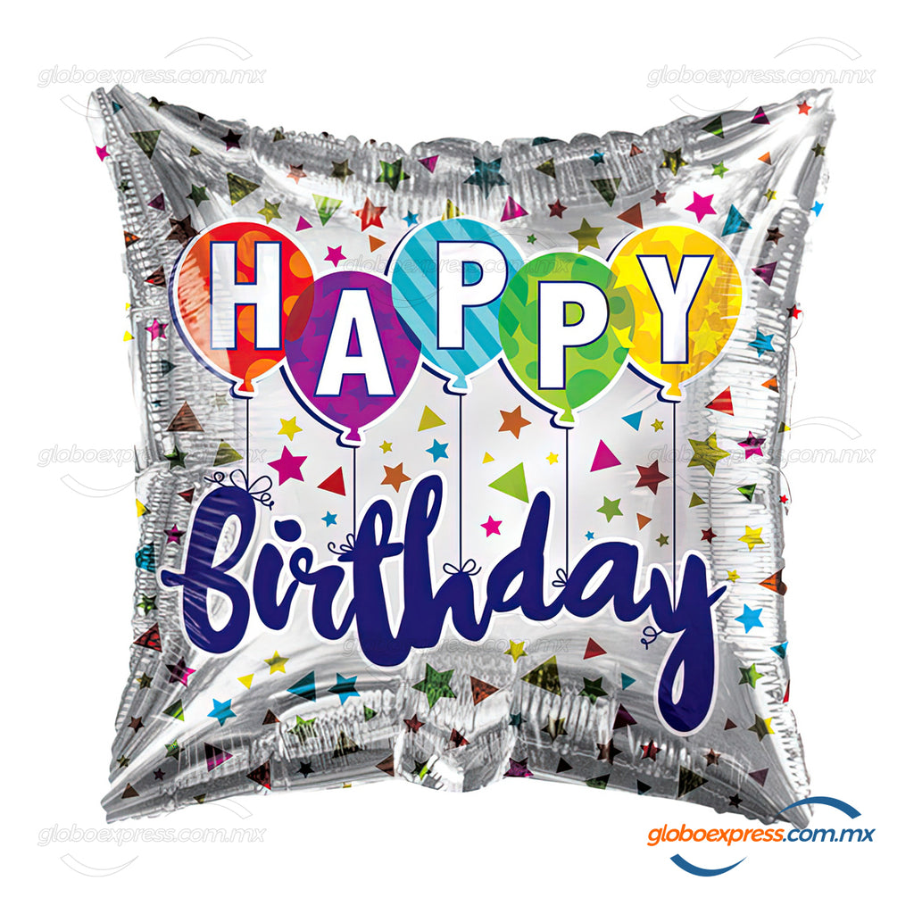 18D-0032 Globo metálico de cumpleaños