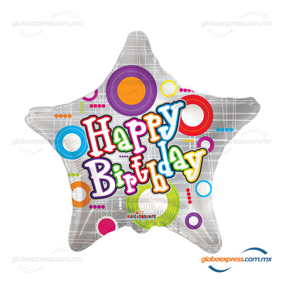 18D-0519 Globo metálico de cumpleaños
