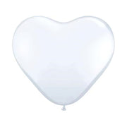 Globo de latex h-10 corazon color blanco