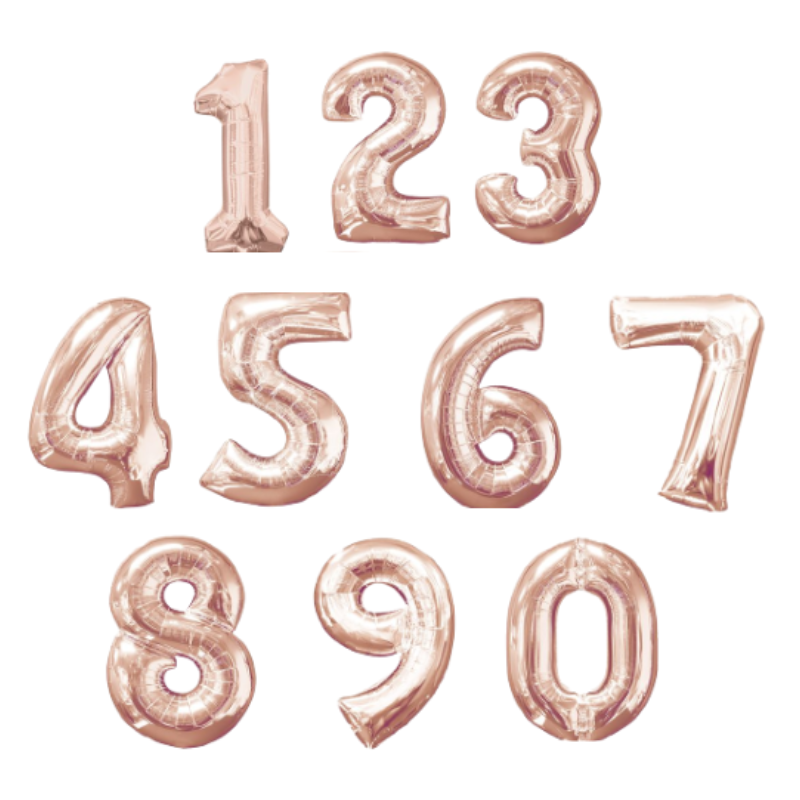 Serie completa de numero color rose gold