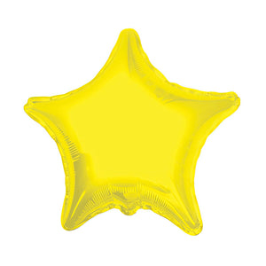 22S-0014 Globo de estrella color amarillo