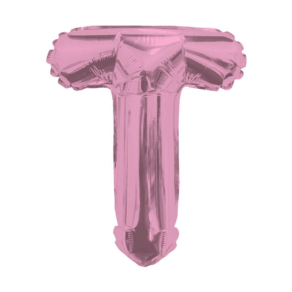 14S-T3 Globo de letra T color rosa