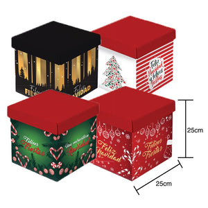 10 cajas 25cm x 25cm Navidad