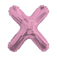 14S-X3 Globo de letra X color rosa